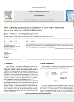 تحميل كتاب NEW STABILISING GROUPS FOR LATERAL LITHIATION OF ORTHO-CRESOL DERIVATIVES PDF مجانا