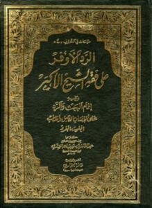غلاف كتاب الرد الأوفر على فقه الشيخ الأكبر ويليه إتمام البحث والرد على الإنسان الكامل والقطب الغوث الفرد